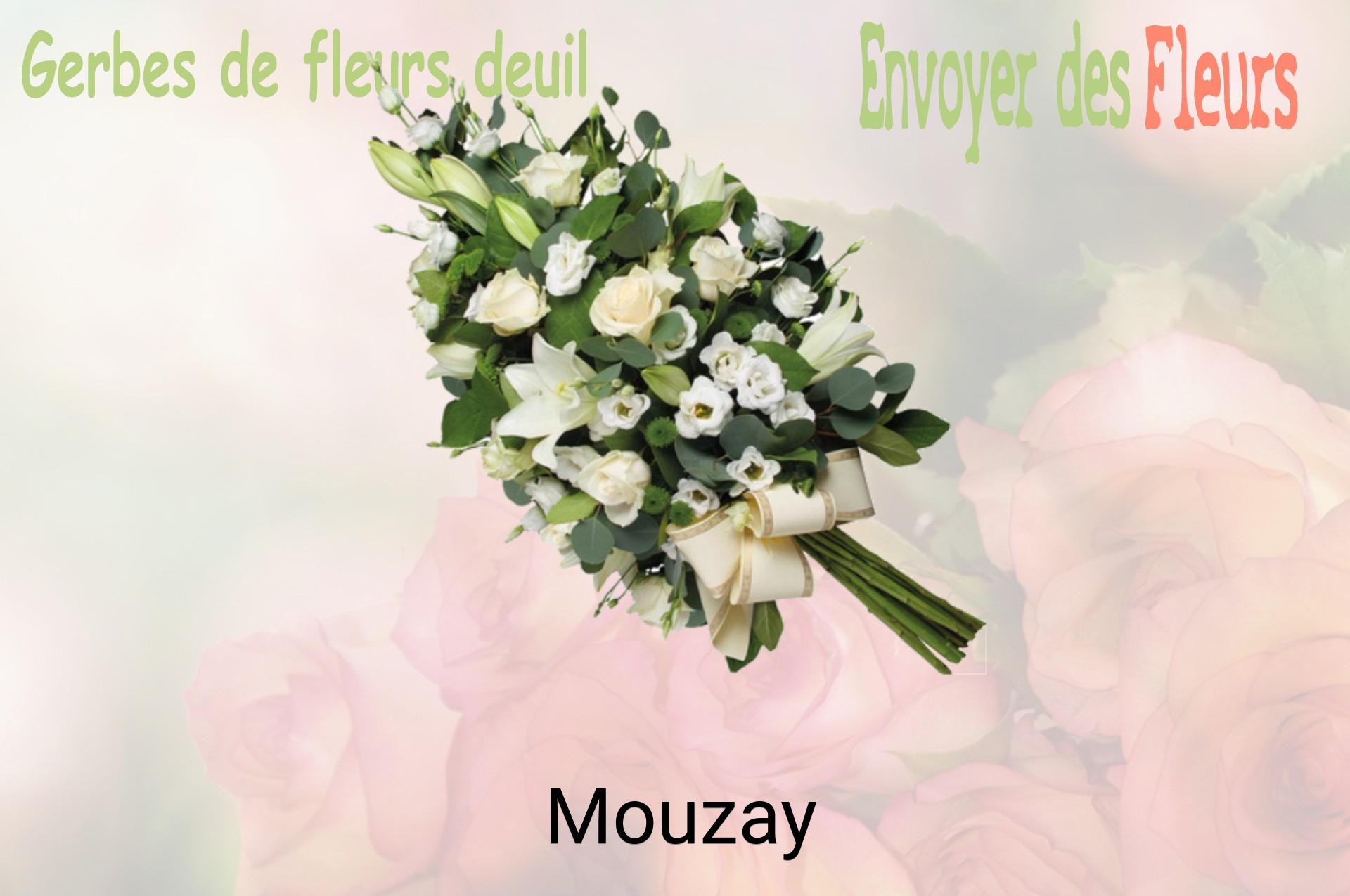 Gerbe de fleurs de deuil livrée à Mouzay